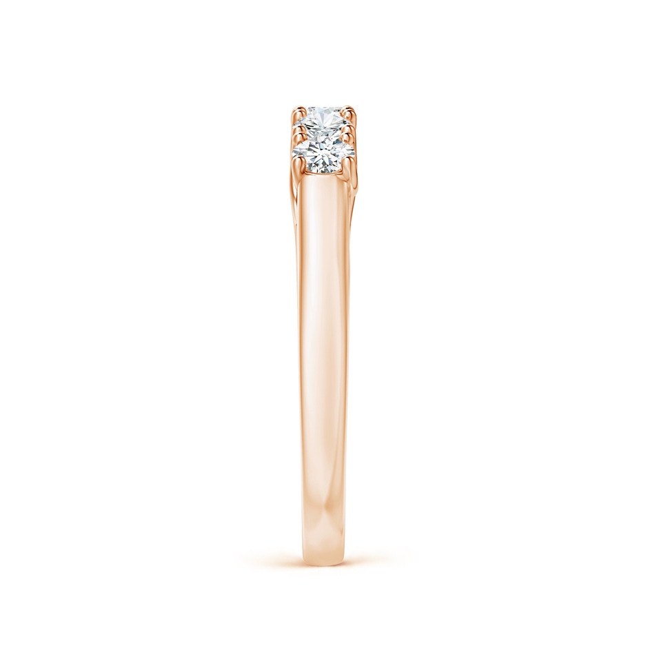 2.8mm FGVS Lab-Grown Half Eternity Five Stone Diamond Wedding Band in Rose Gold side 299