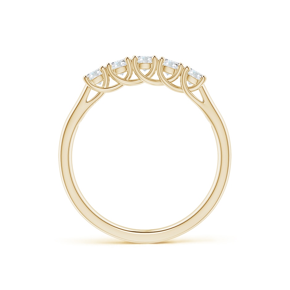 2.8mm FGVS Lab-Grown Half Eternity Five Stone Diamond Wedding Band in Yellow Gold side 199