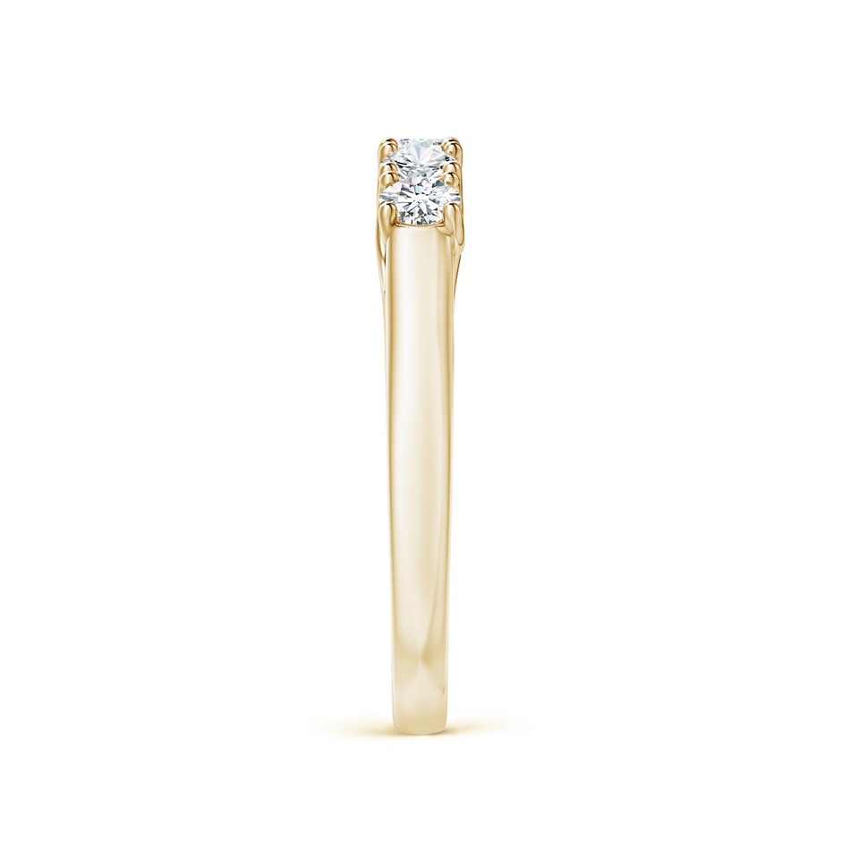 2.8mm FGVS Lab-Grown Half Eternity Five Stone Diamond Wedding Band in Yellow Gold side 299