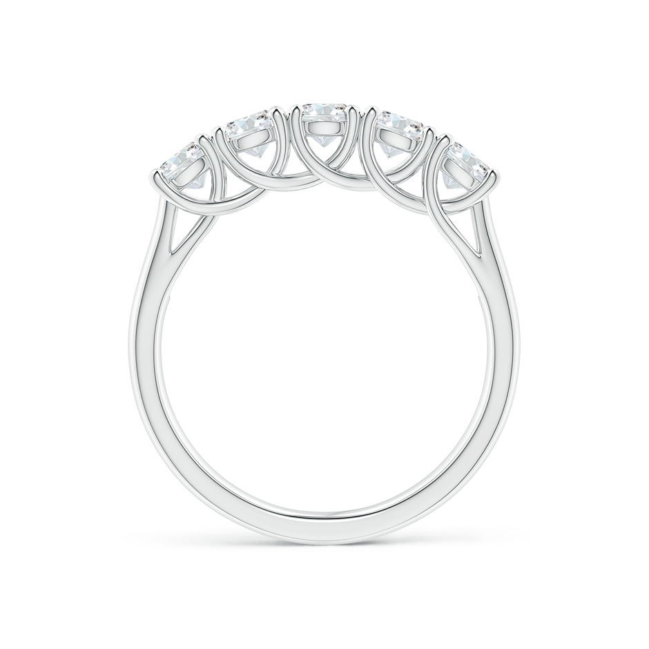 3.8mm FGVS Lab-Grown Half Eternity Five Stone Diamond Wedding Band in P950 Platinum side 199