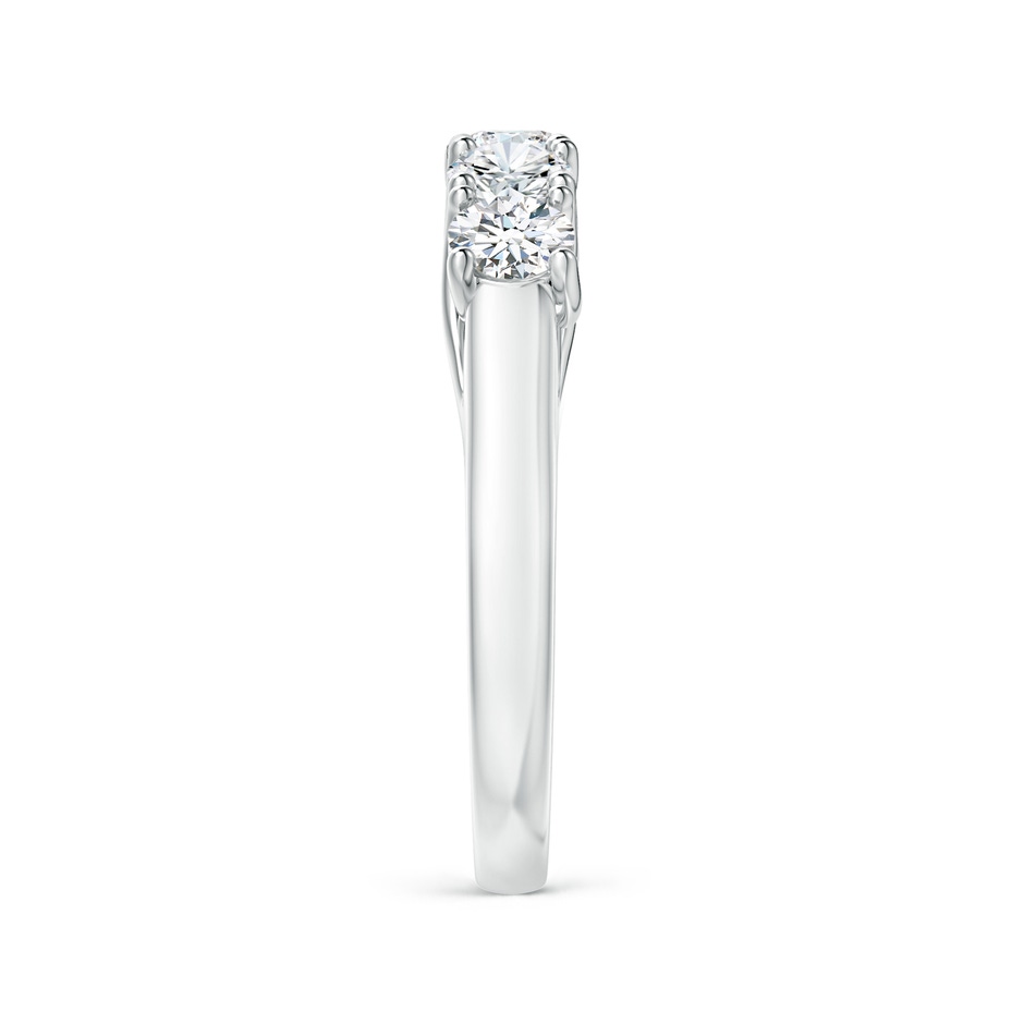 3.8mm FGVS Lab-Grown Half Eternity Five Stone Diamond Wedding Band in P950 Platinum side 299