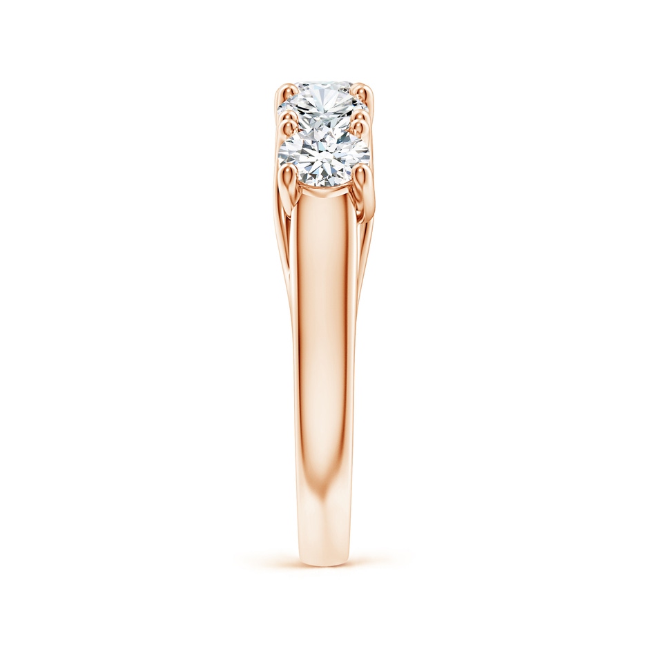 4.2mm FGVS Lab-Grown Half Eternity Five Stone Diamond Wedding Band in Rose Gold side 299