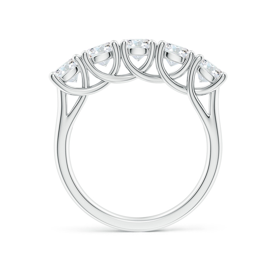 4.2mm FGVS Lab-Grown Half Eternity Five Stone Diamond Wedding Band in White Gold side 199
