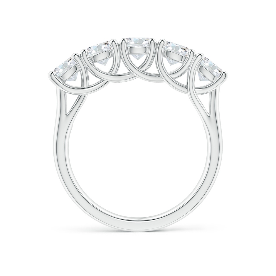 4.5mm FGVS Lab-Grown Half Eternity Five Stone Diamond Wedding Band in White Gold side 199
