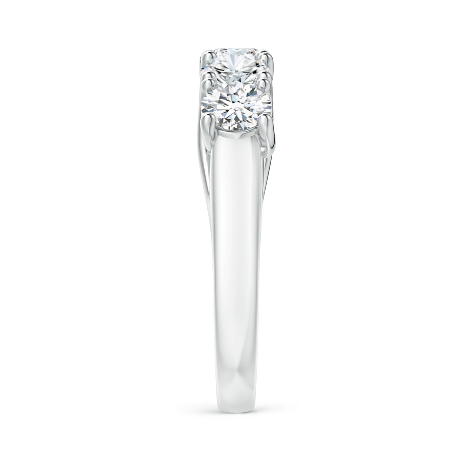 4.5mm FGVS Lab-Grown Half Eternity Five Stone Diamond Wedding Band in White Gold side 299