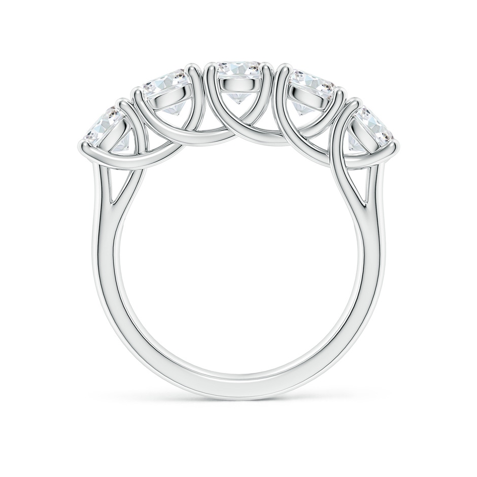 4.8mm FGVS Lab-Grown Half Eternity Five Stone Diamond Wedding Band in 9K White Gold side 199