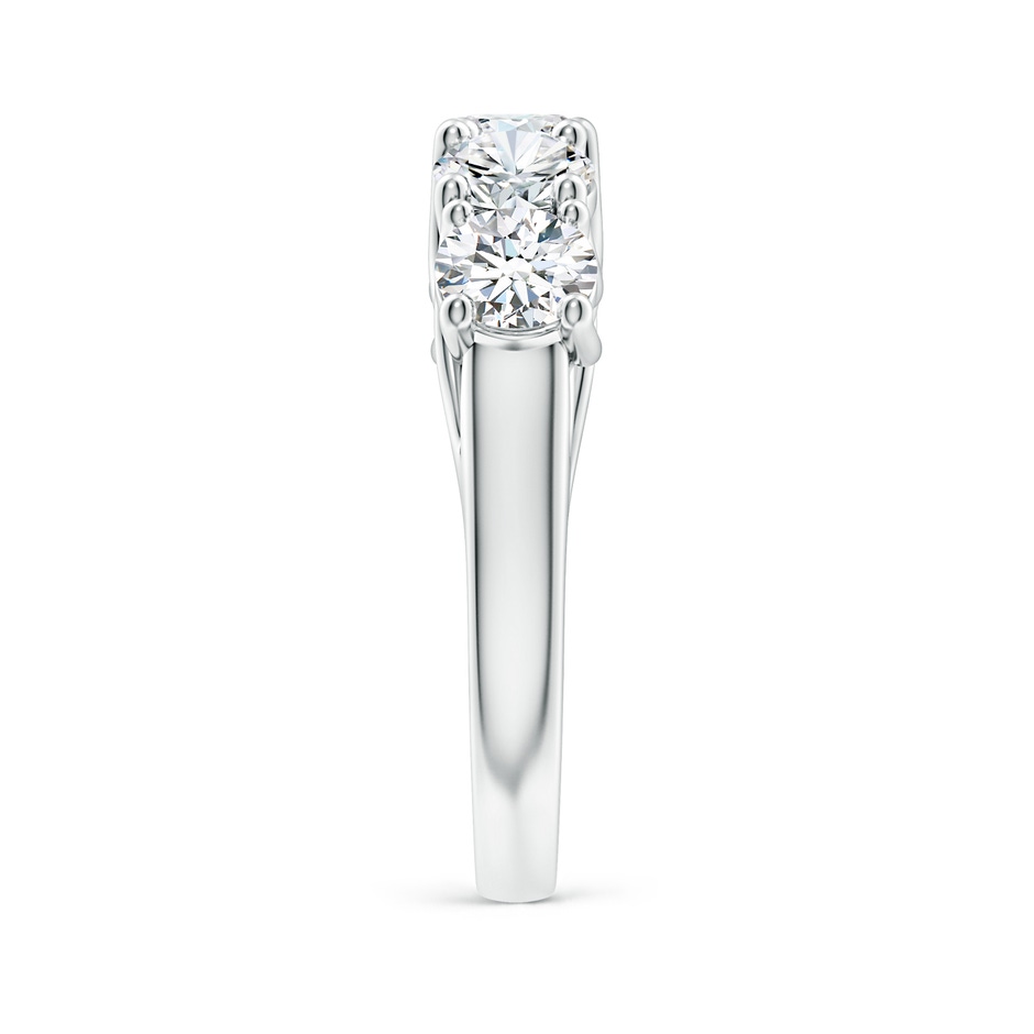 4.8mm FGVS Lab-Grown Half Eternity Five Stone Diamond Wedding Band in 9K White Gold side 299
