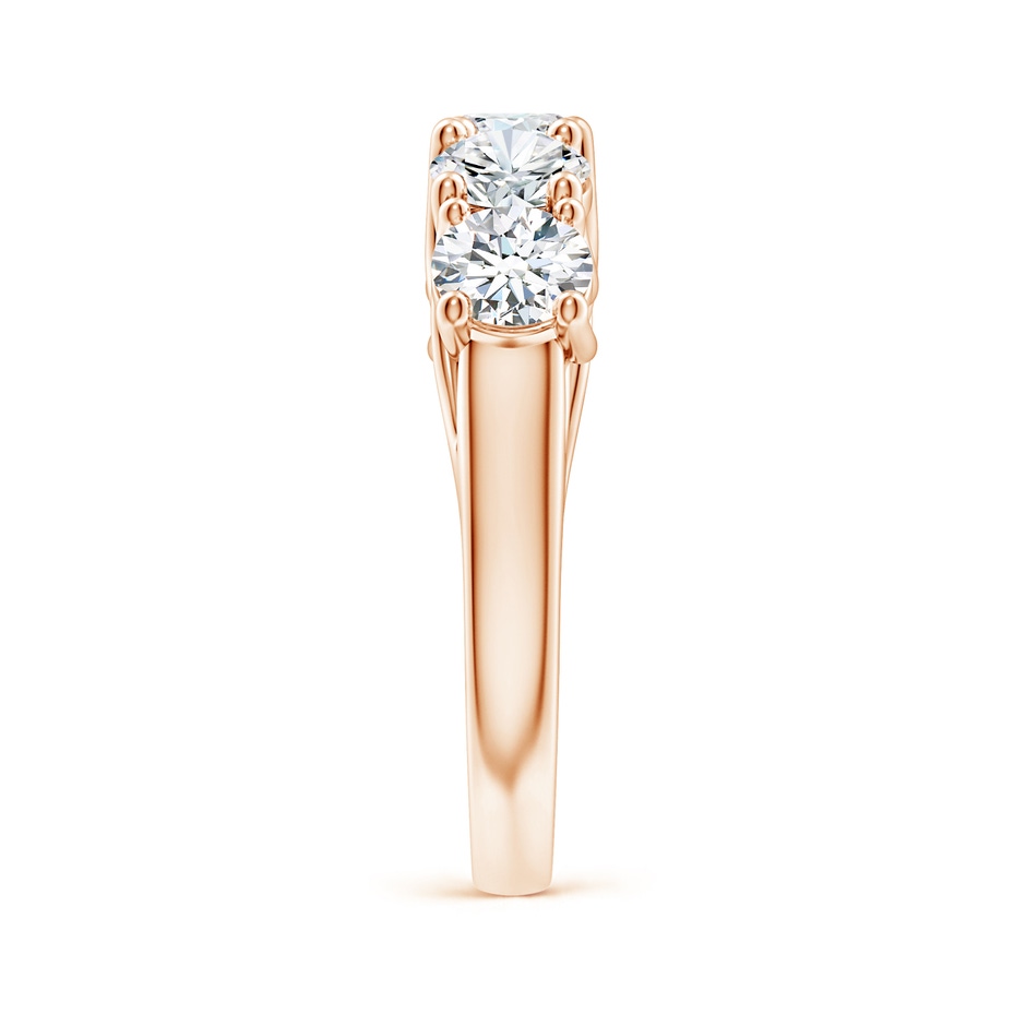 4.8mm FGVS Lab-Grown Half Eternity Five Stone Diamond Wedding Band in Rose Gold side 299