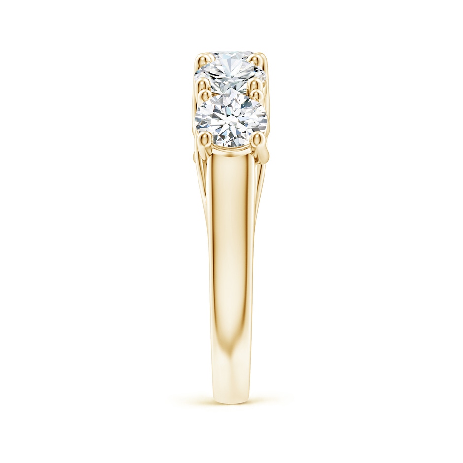 4.8mm FGVS Lab-Grown Half Eternity Five Stone Diamond Wedding Band in Yellow Gold side 299