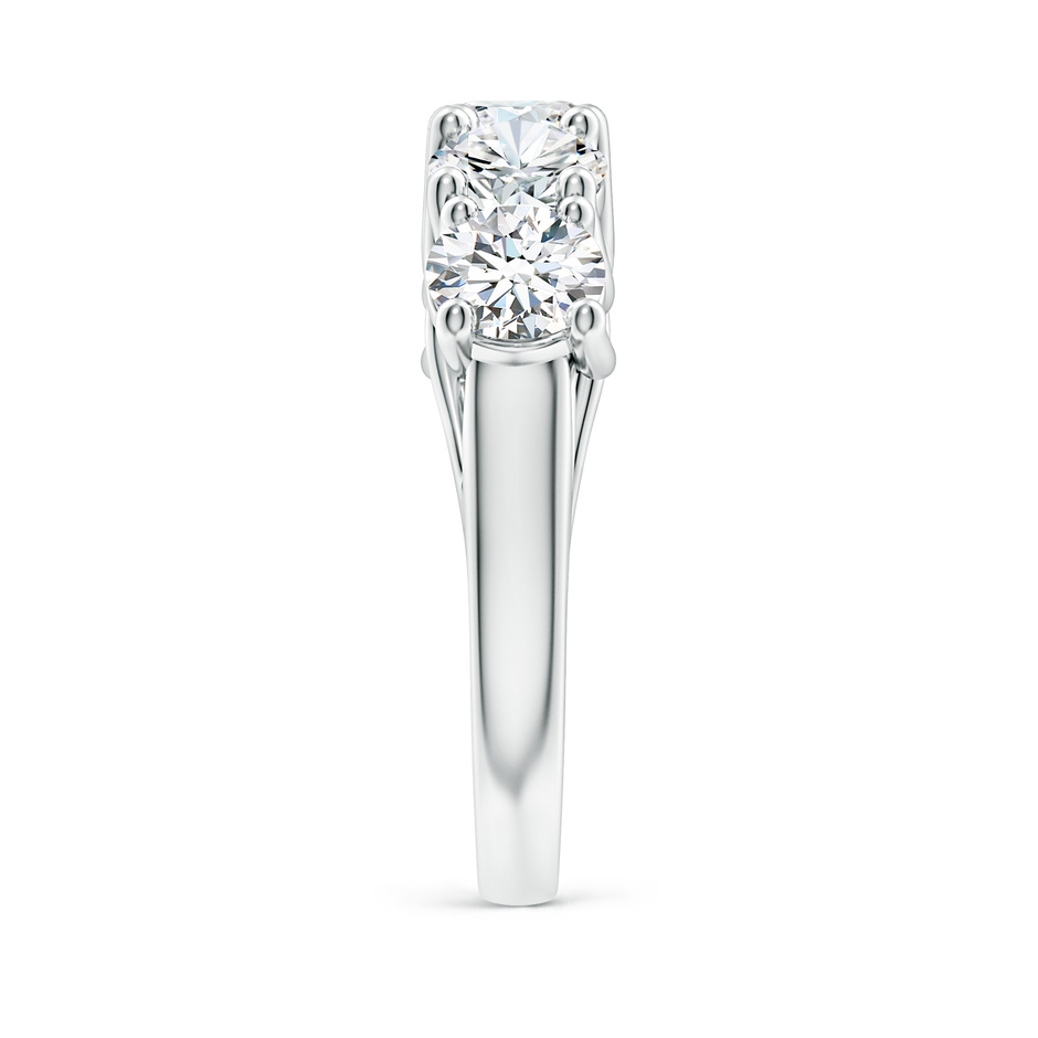 5.1mm FGVS Lab-Grown Half Eternity Five Stone Diamond Wedding Band in P950 Platinum side 299