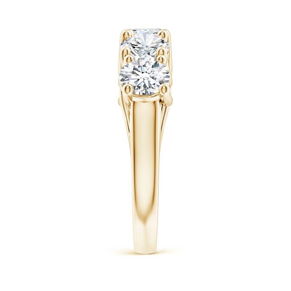 5.1mm FGVS Lab-Grown Half Eternity Five Stone Diamond Wedding Band in Yellow Gold side 299