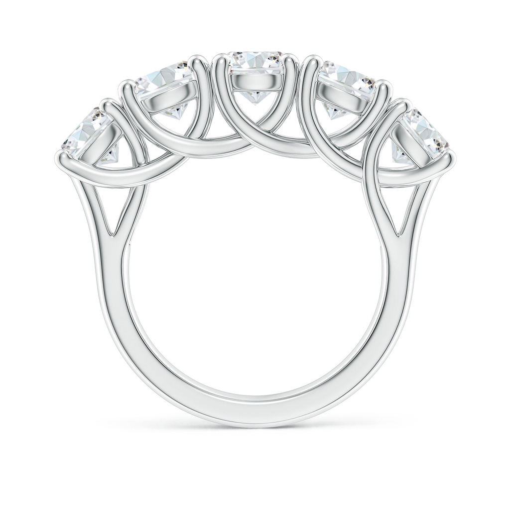 5.9mm FGVS Lab-Grown Half Eternity Five Stone Diamond Wedding Band in P950 Platinum - side 199