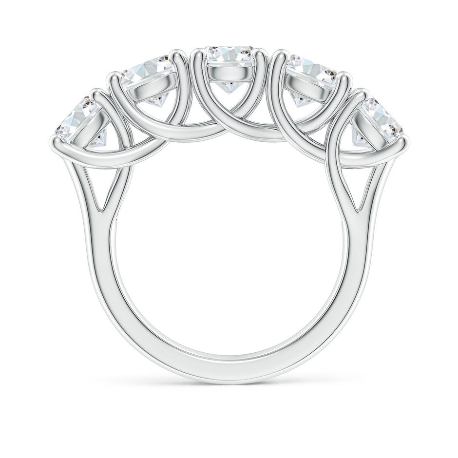 5.9mm FGVS Lab-Grown Half Eternity Five Stone Diamond Wedding Band in P950 Platinum side 199