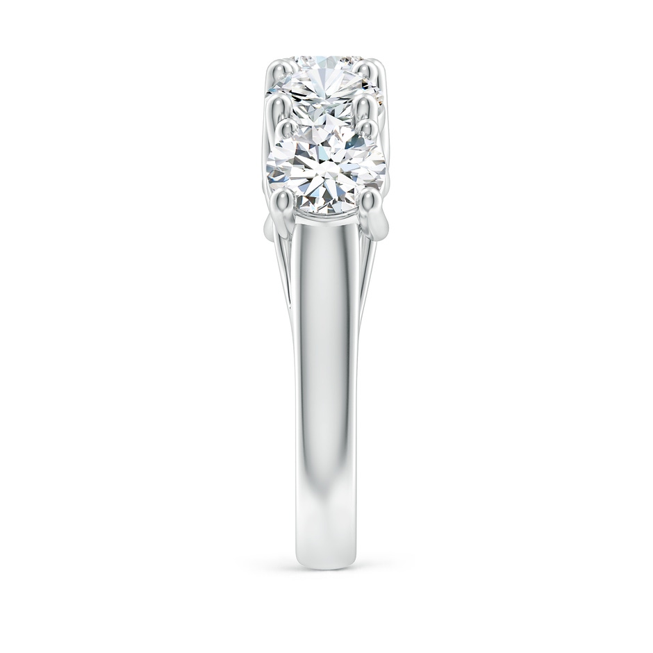 5.9mm FGVS Lab-Grown Half Eternity Five Stone Diamond Wedding Band in P950 Platinum side 299
