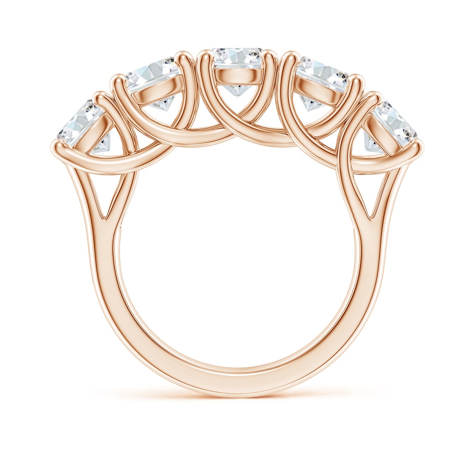 5.9mm FGVS Lab-Grown Half Eternity Five Stone Diamond Wedding Band in Rose Gold side 199
