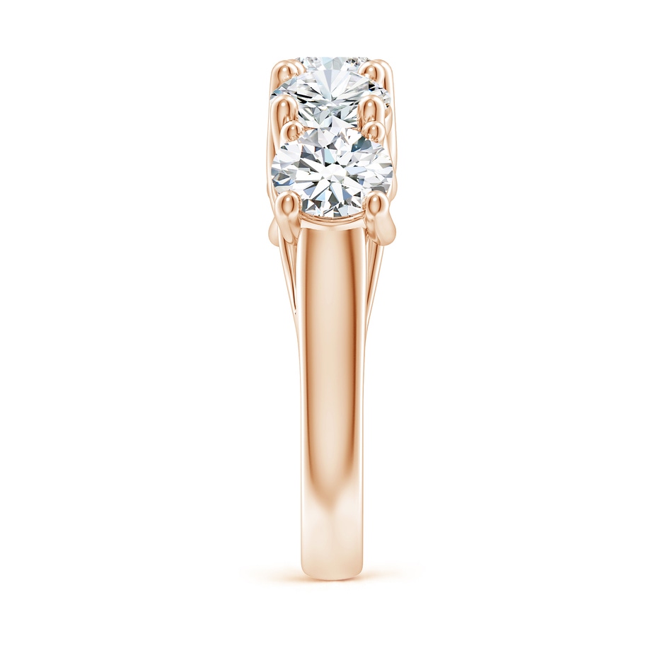 5.9mm FGVS Lab-Grown Half Eternity Five Stone Diamond Wedding Band in Rose Gold side 299