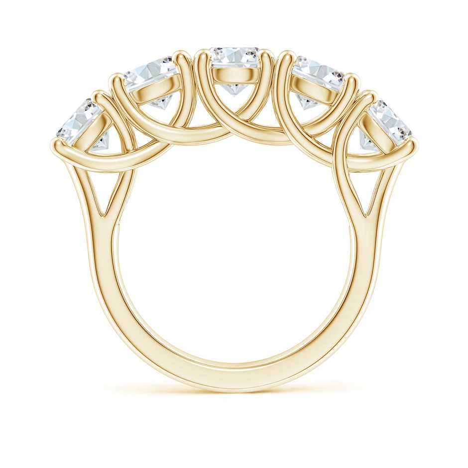 5.9mm FGVS Lab-Grown Half Eternity Five Stone Diamond Wedding Band in Yellow Gold side 199