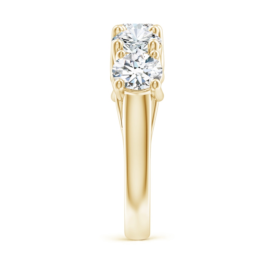 5.9mm FGVS Lab-Grown Half Eternity Five Stone Diamond Wedding Band in Yellow Gold side 299