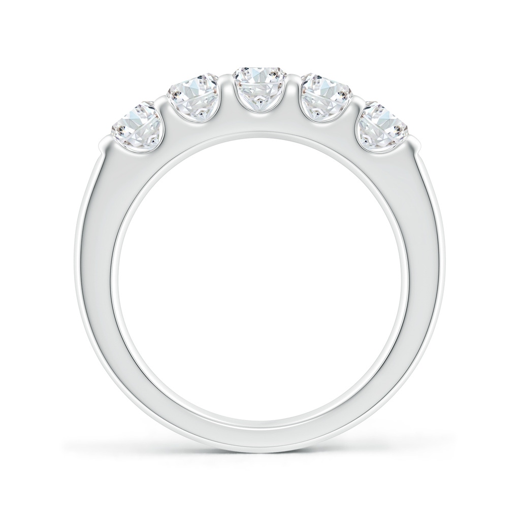 4.2mm FGVS Lab-Grown Shared Prong Set Half Eternity Diamond Wedding Band in P950 Platinum - side 199