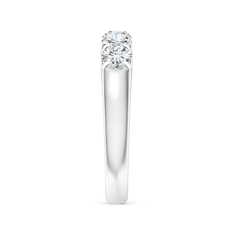 4.2mm FGVS Lab-Grown Shared Prong Set Half Eternity Diamond Wedding Band in P950 Platinum side 299