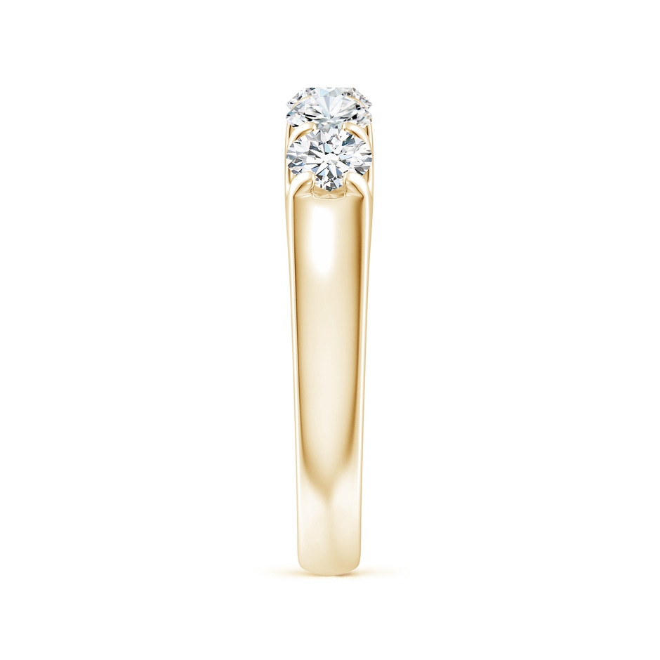 4.2mm FGVS Lab-Grown Shared Prong Set Half Eternity Diamond Wedding Band in Yellow Gold side 299