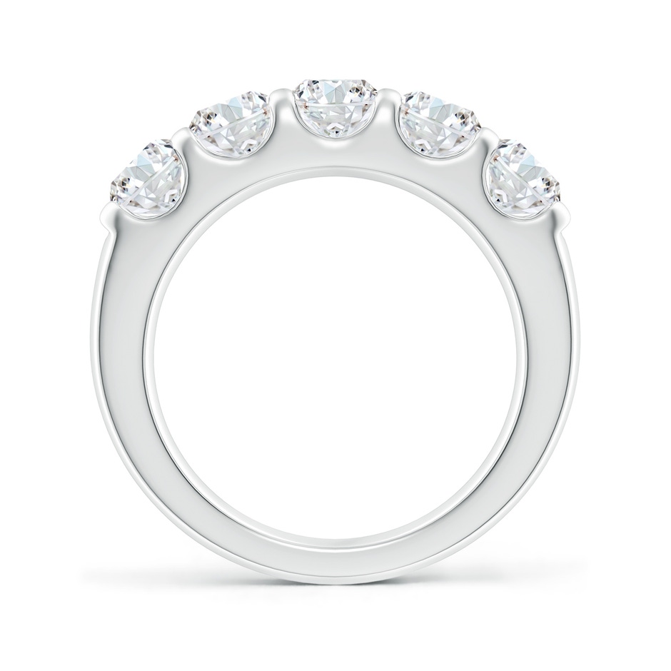 4.8mm FGVS Lab-Grown Shared Prong Set Half Eternity Diamond Wedding Band in P950 Platinum side 199