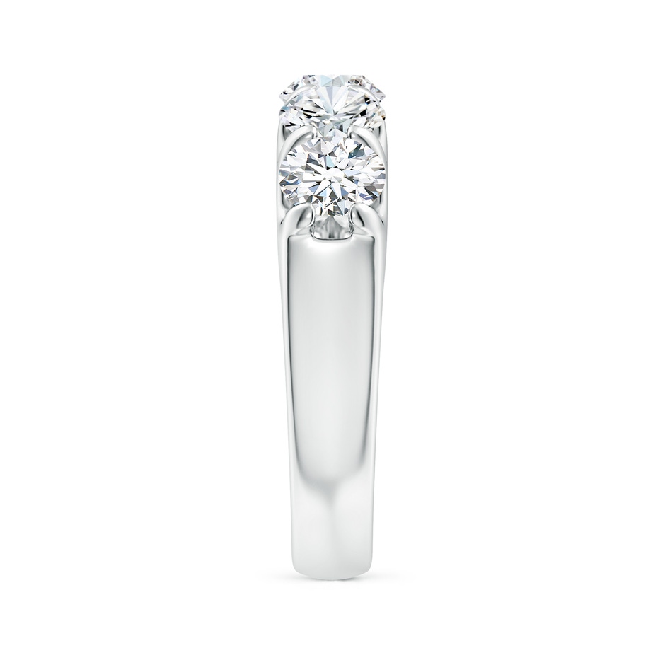 5.1mm FGVS Lab-Grown Shared Prong Set Half Eternity Diamond Wedding Band in White Gold side 299
