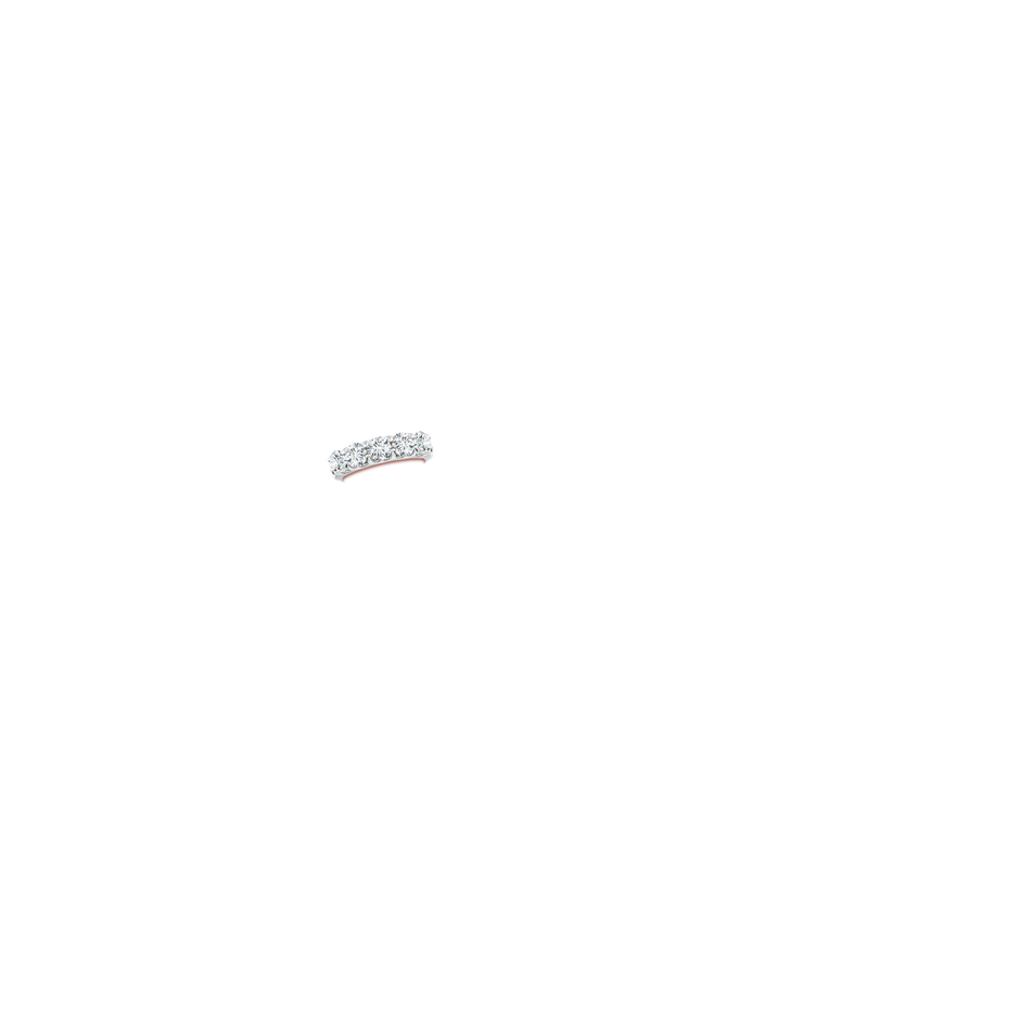 5.1mm FGVS Lab-Grown Shared Prong Set Half Eternity Diamond Wedding Band in White Gold hand