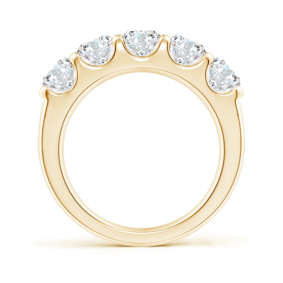 5.1mm FGVS Lab-Grown Shared Prong Set Half Eternity Diamond Wedding Band in Yellow Gold side 199