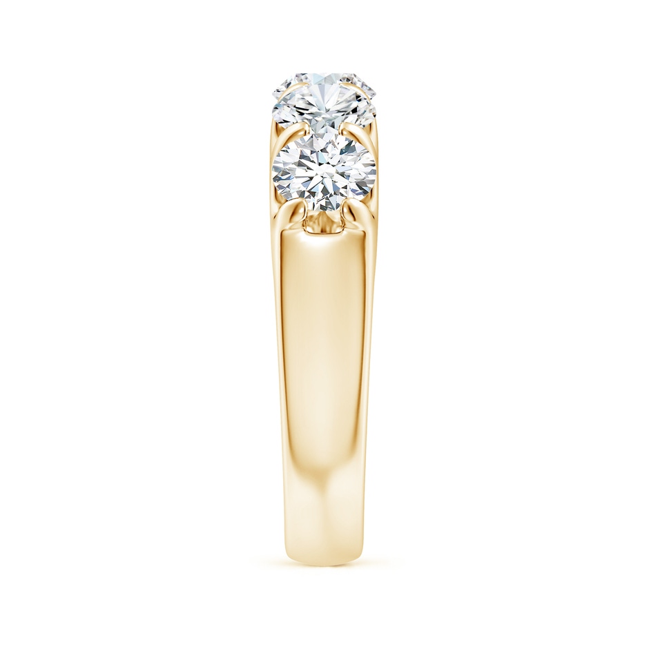 5.1mm FGVS Lab-Grown Shared Prong Set Half Eternity Diamond Wedding Band in Yellow Gold side 299
