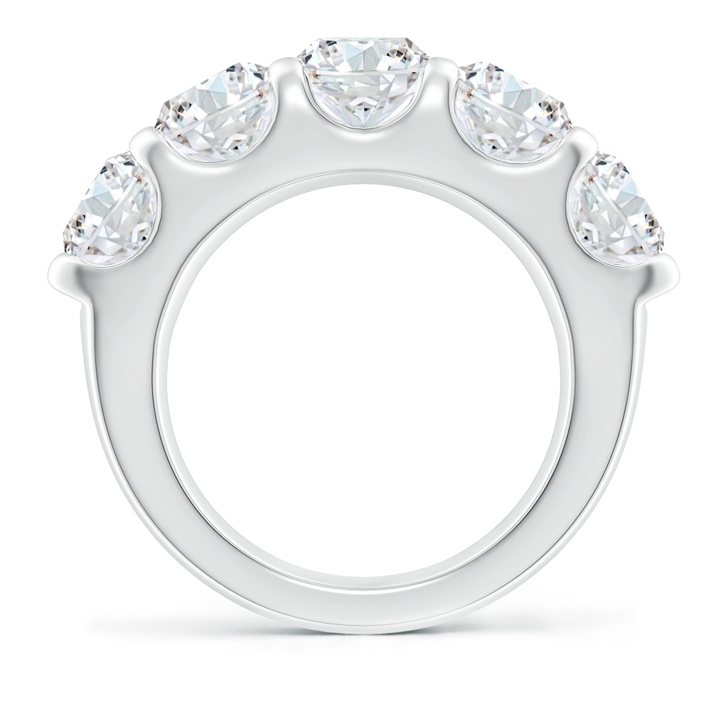 6.4mm FGVS Lab-Grown Shared Prong Set Half Eternity Diamond Wedding Band in P950 Platinum - side 199