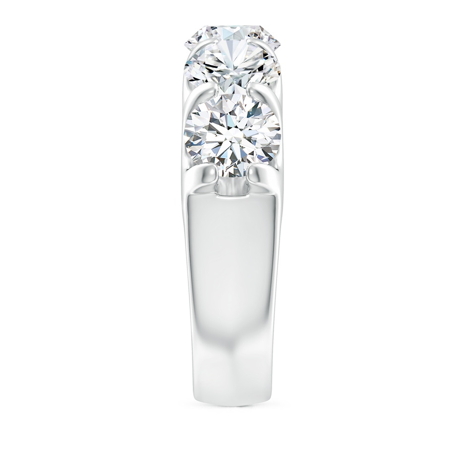 6.4mm FGVS Lab-Grown Shared Prong Set Half Eternity Diamond Wedding Band in P950 Platinum side 299