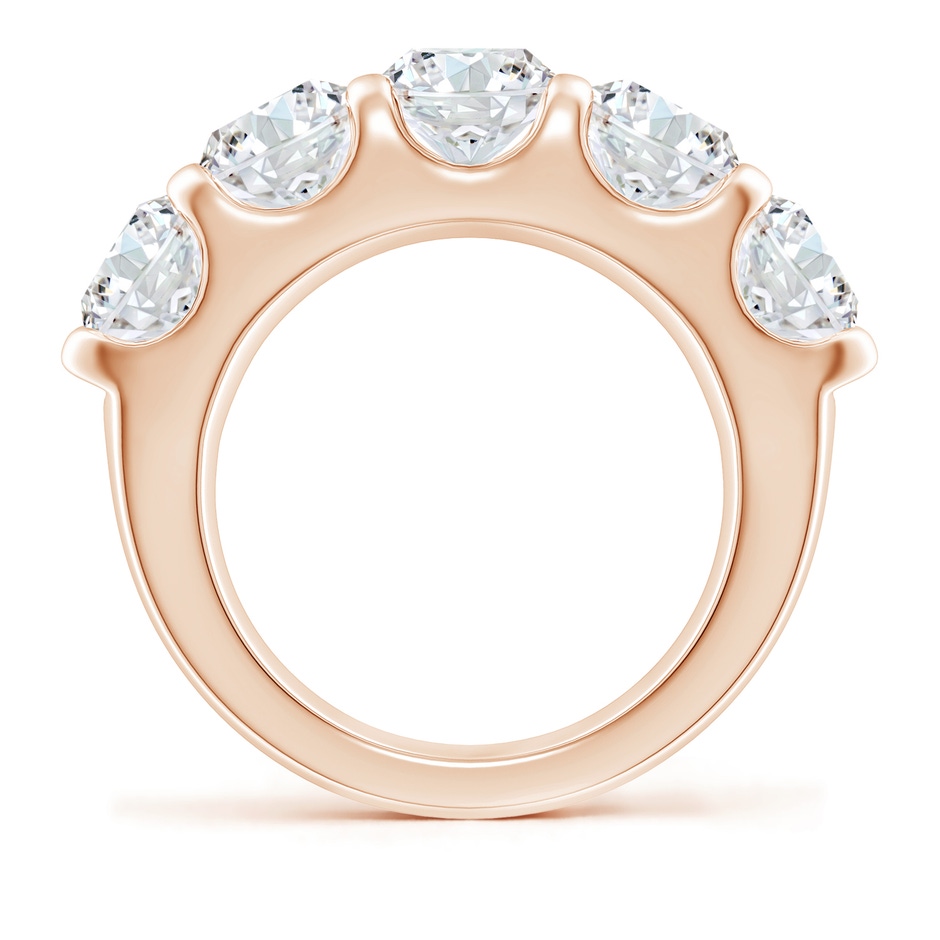 6.4mm FGVS Lab-Grown Shared Prong Set Half Eternity Diamond Wedding Band in Rose Gold side 199