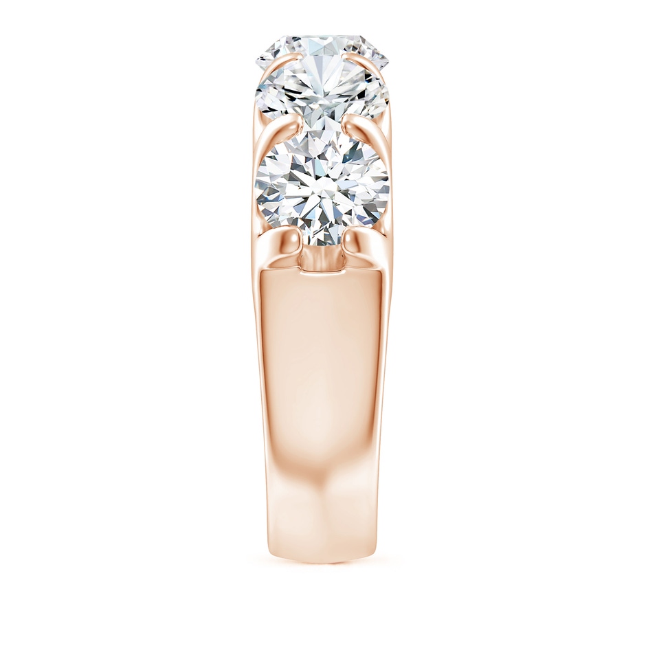 6.4mm FGVS Lab-Grown Shared Prong Set Half Eternity Diamond Wedding Band in Rose Gold side 299
