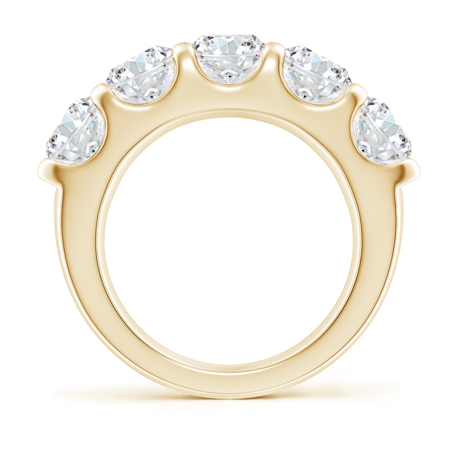 6mm FGVS Lab-Grown Shared Prong Set Half Eternity Diamond Wedding Band in Yellow Gold side 199
