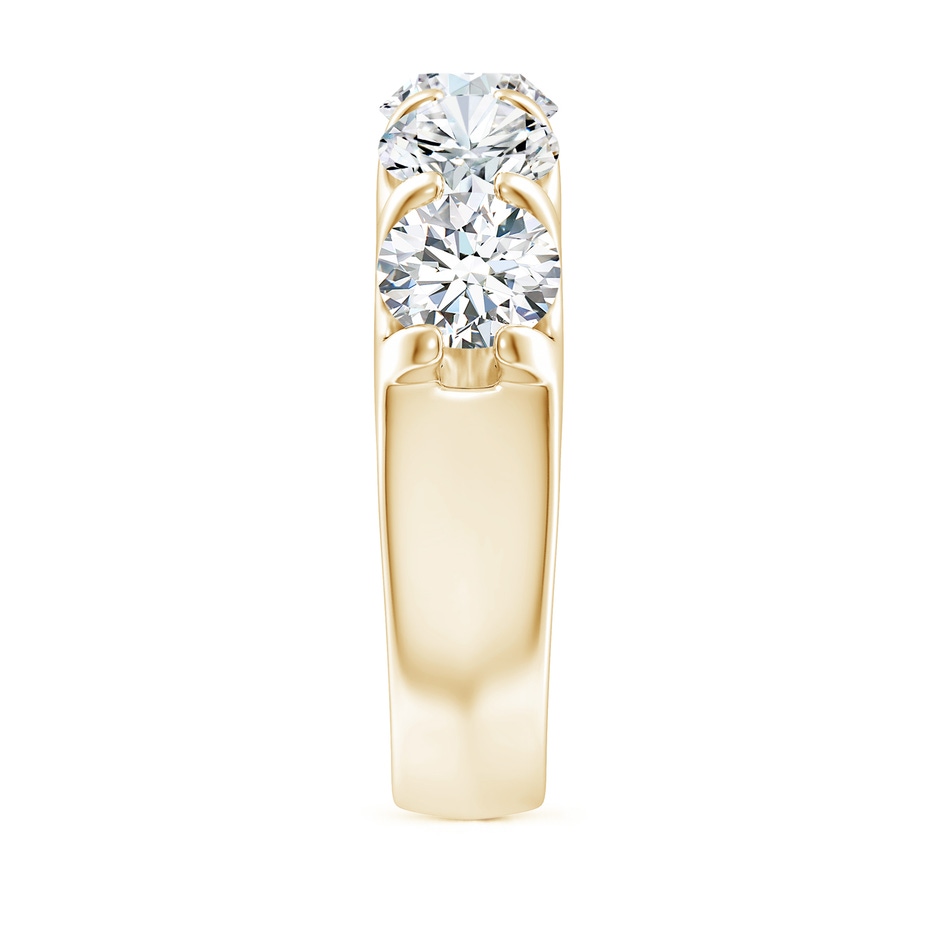 6mm FGVS Lab-Grown Shared Prong Set Half Eternity Diamond Wedding Band in Yellow Gold side 299