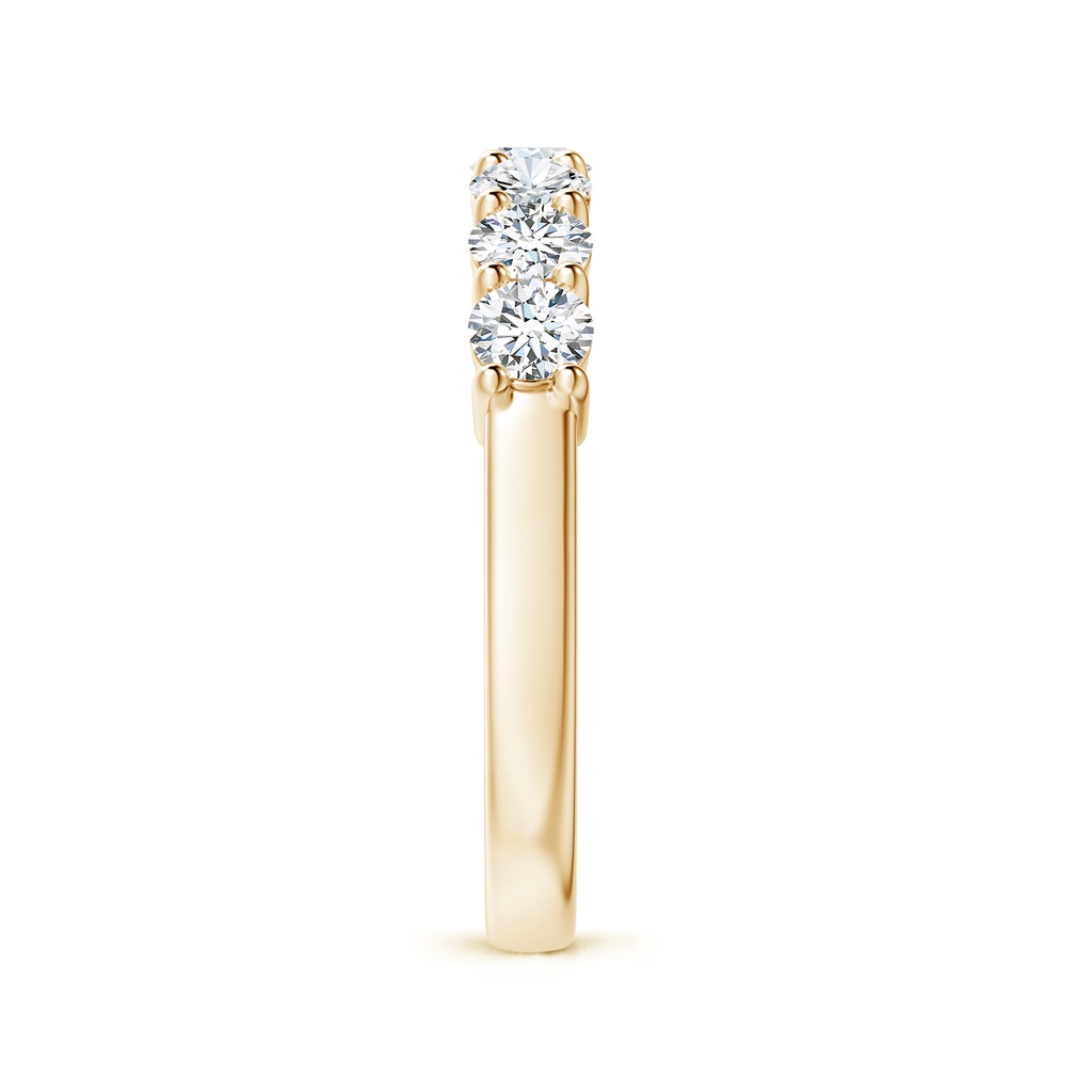 3.4mm FGVS Lab-Grown Half Eternity Seven Stone Diamond Wedding Band in Yellow Gold Side 299