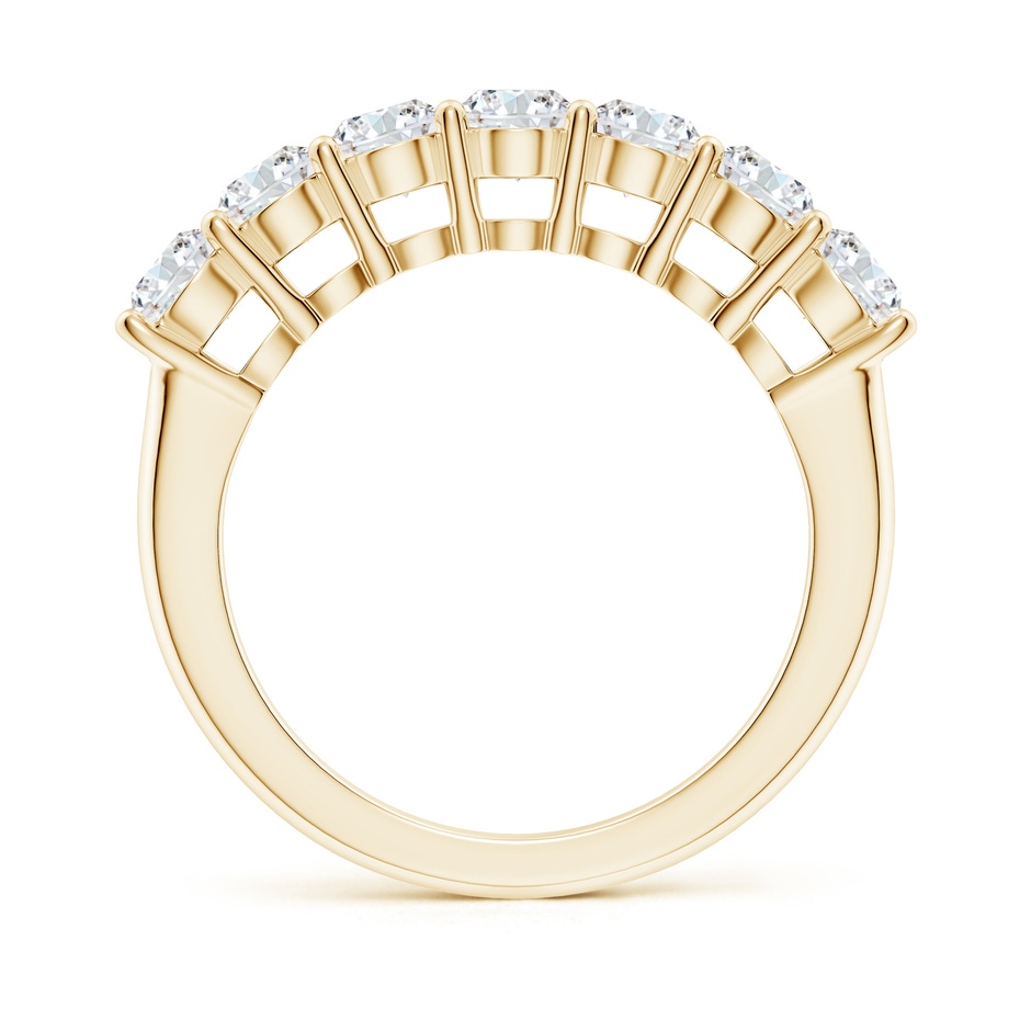 3.9mm FGVS Lab-Grown Half Eternity Seven Stone Diamond Wedding Band in Yellow Gold side 199