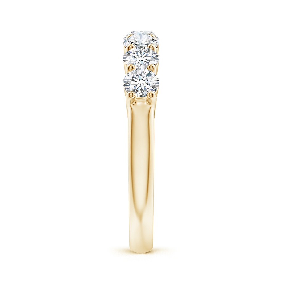 3.9mm FGVS Lab-Grown Half Eternity Seven Stone Diamond Wedding Band in Yellow Gold side 299