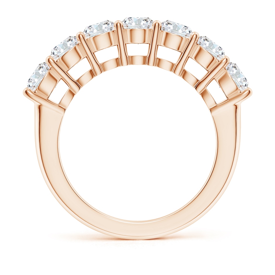 4.2mm FGVS Lab-Grown Half Eternity Seven Stone Diamond Wedding Band in Rose Gold side 199