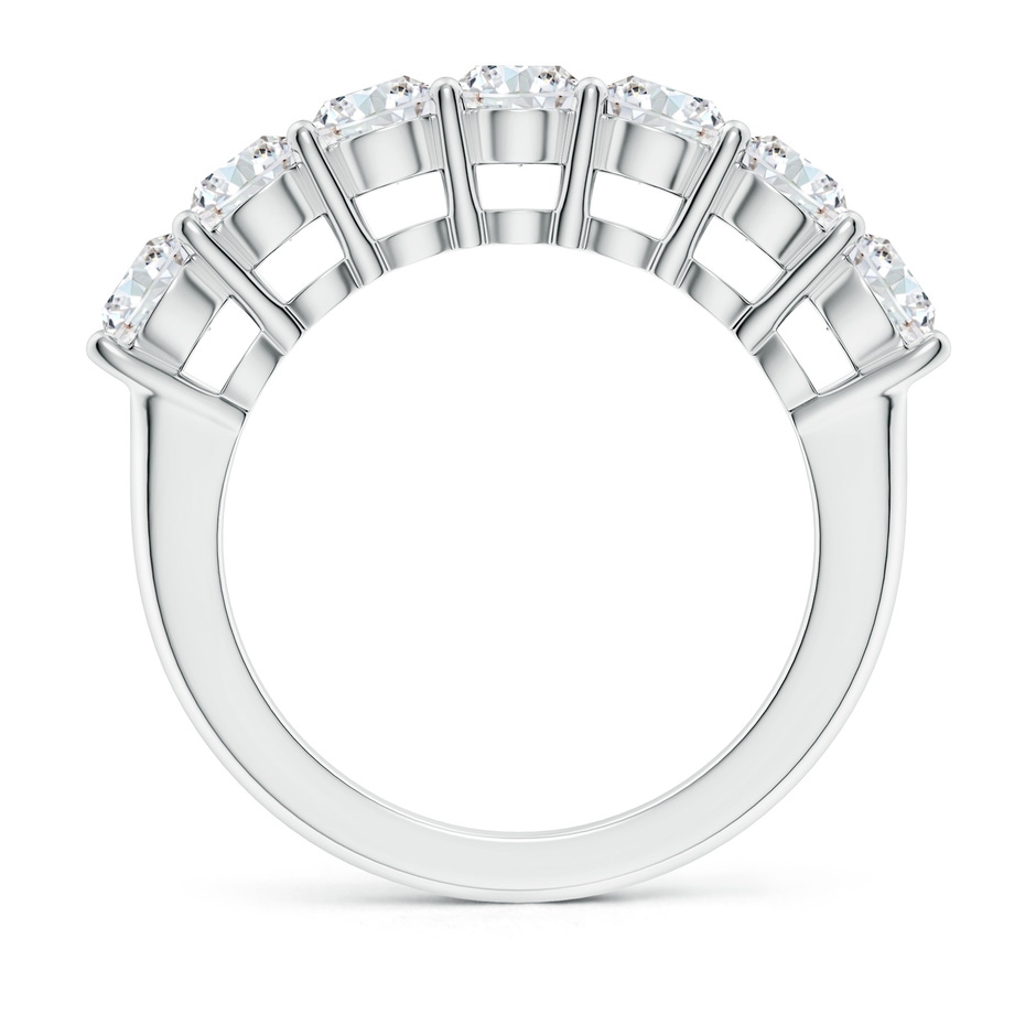 4.2mm FGVS Lab-Grown Half Eternity Seven Stone Diamond Wedding Band in White Gold side 199