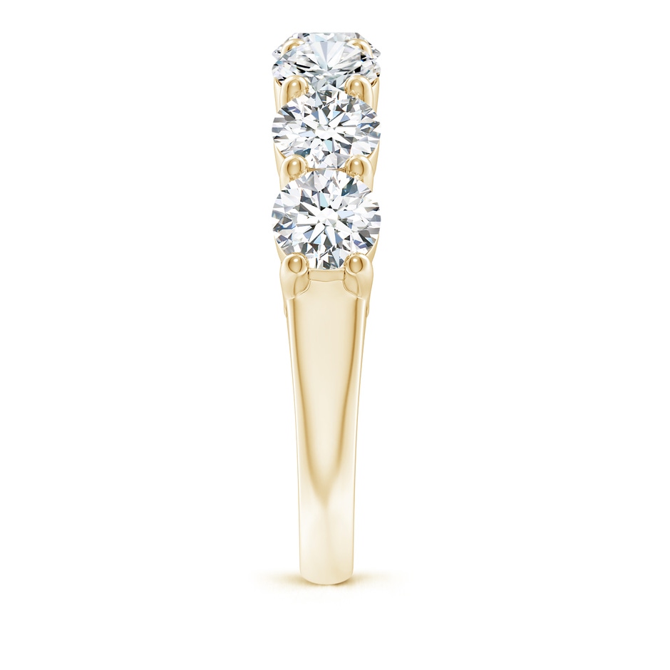 5.1mm FGVS Lab-Grown Half Eternity Seven Stone Diamond Wedding Band in Yellow Gold side 299