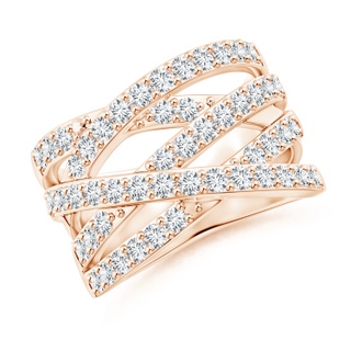 1.9mm FGVS Lab-Grown Entwined Diamond Wrap Ring in 18K Rose Gold