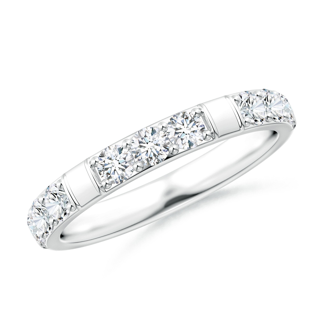 2.7mm FGVS Lab-Grown Diamond Stackable Wedding Ring in White Gold