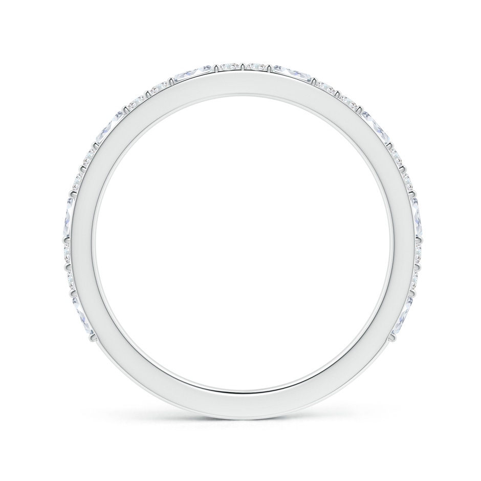 2.5x1.25mm FGVS Lab-Grown Baguette & Round Diamond Half Eternity Stackable Ring in 18K White Gold side 199