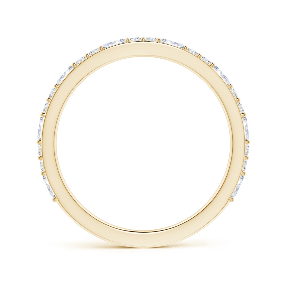 2.5x1.25mm FGVS Lab-Grown Baguette & Round Diamond Half Eternity Stackable Ring in Yellow Gold side 199