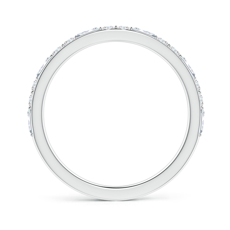 3x1.5mm FGVS Lab-Grown Baguette & Round Diamond Half Eternity Stackable Ring in White Gold side 199