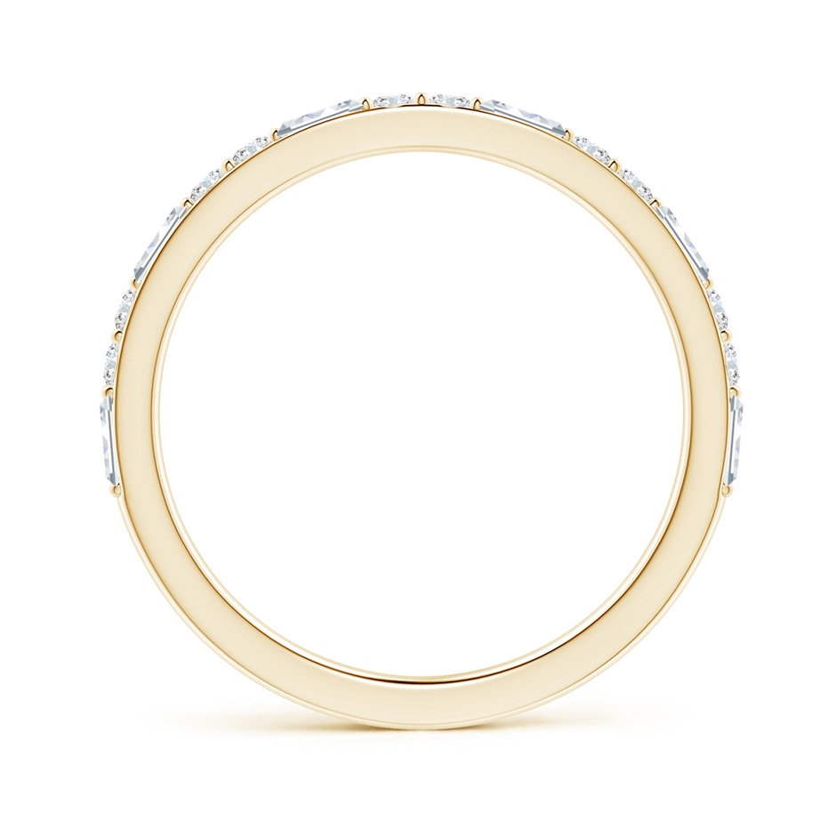 3x1.5mm FGVS Lab-Grown Baguette & Round Diamond Half Eternity Stackable Ring in Yellow Gold side 199