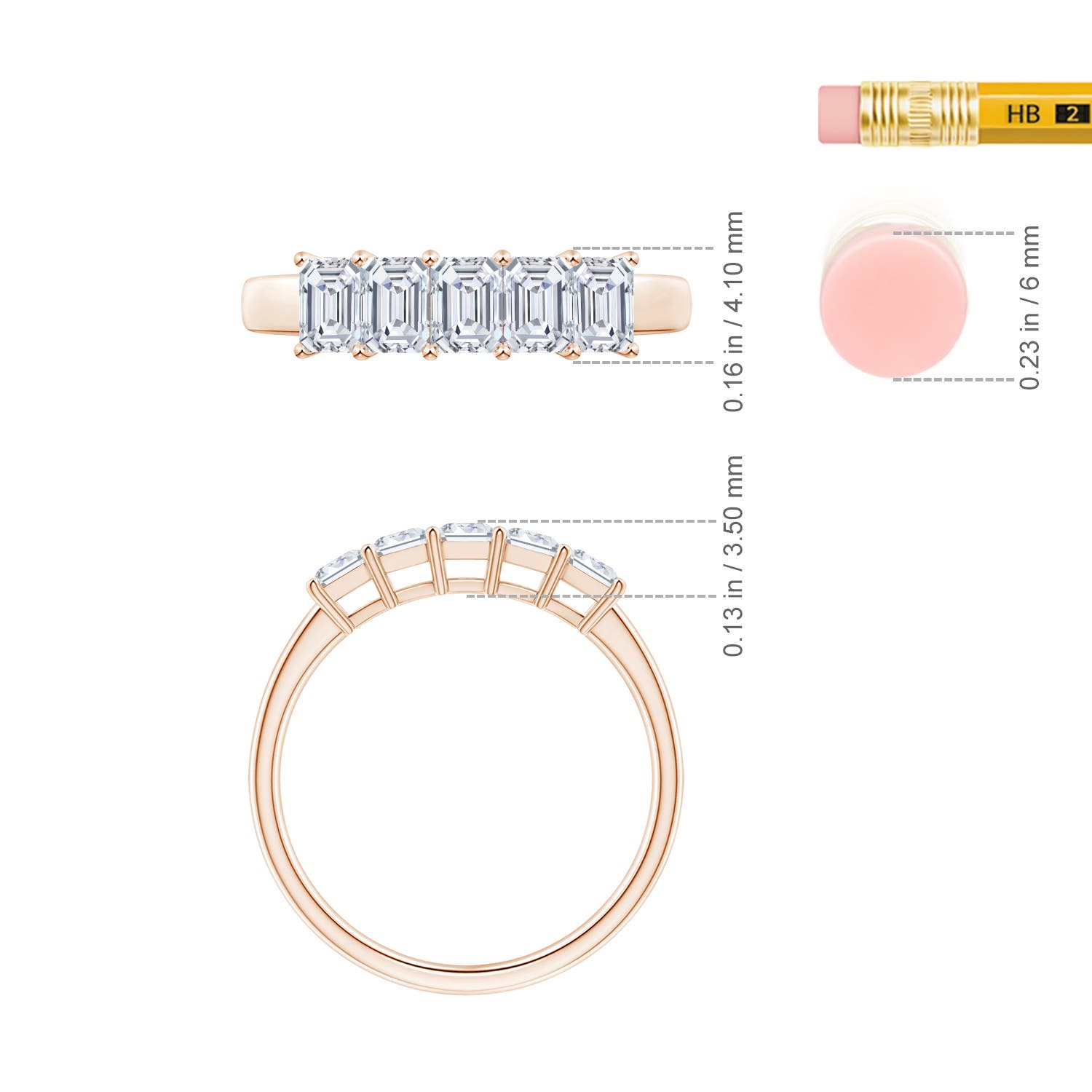 F-G, VS / 1 CT / 14 KT Rose Gold