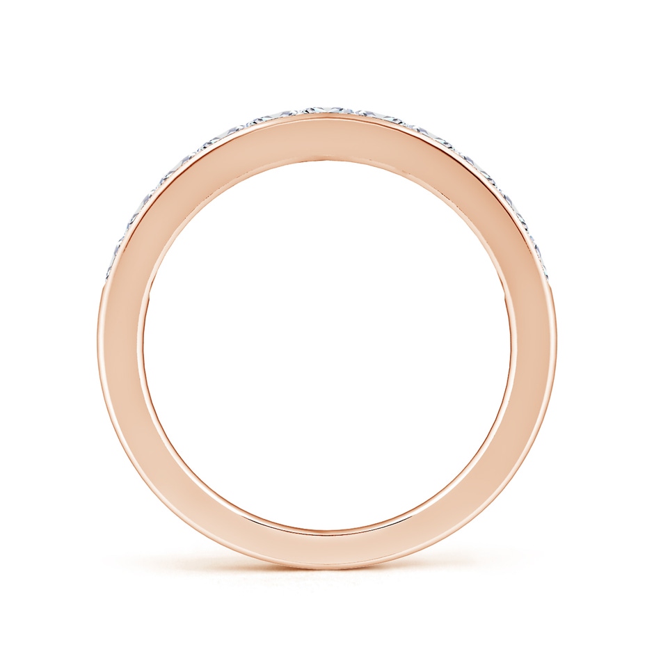 2.5mm FGVS Lab-Grown Channel-Set Cushion Diamond Half Eternity Wedding Band in Rose Gold side 199